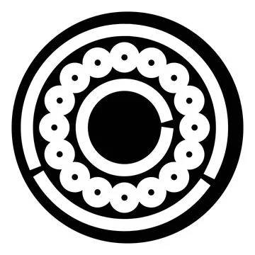Ball bearing mechanical engineering component icon Stock Illustration