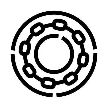 Ball bearing mechanical engineering part icon design イラスト素材