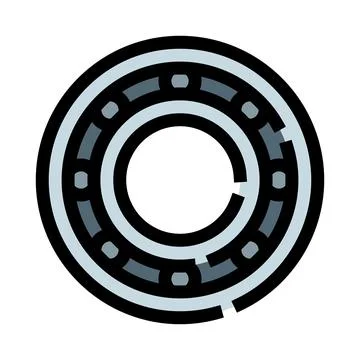 Ball bearing mechanical part engineering icon concept Stock Illustration