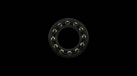 Ball Bearing Title Intro W/Alpha Stock Footage 12659639