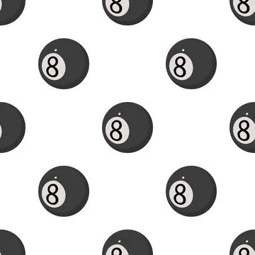 Ball for billiards pattern seamless vector Stock Illustration