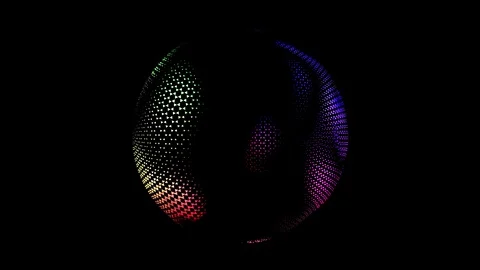 Ball on black background with copy space Stock Footage 98836981