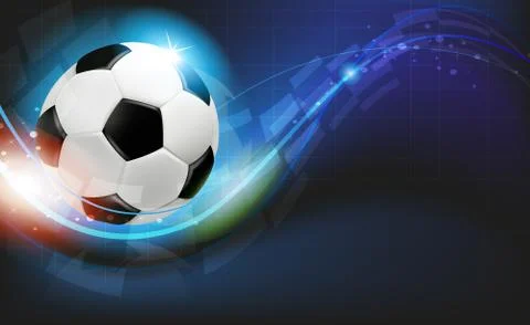 Ball on blue background Stock Illustration