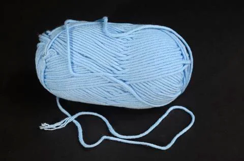 Ball of blue thread Stock Photos