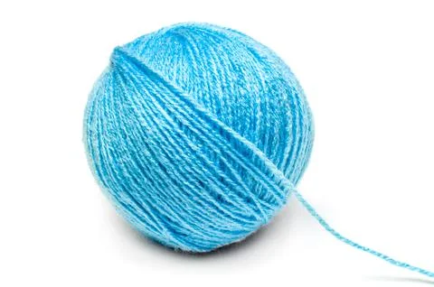 Ball with blue thread for sewing Stock Photos