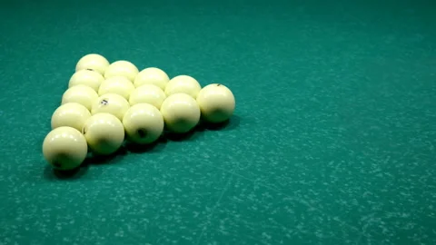 Ball break the triangle pyramid. Stock Footage 109175990