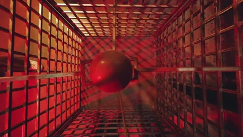 A ball in a cage on a quest, completing a quest Stock Footage 322053848