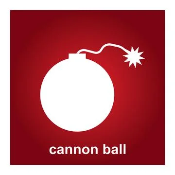 Ball cannon icon design Stock Illustration