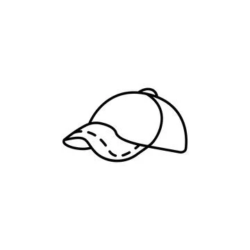 Ball cap icon. Element of hat icon for mobile concept and web apps. Thin line Stock Illustration