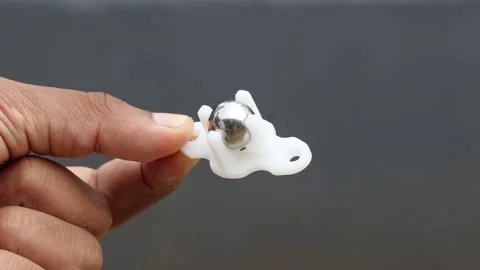 Ball caster wheel commonly used in robotic projects as third wheel Stock Footage 344782092