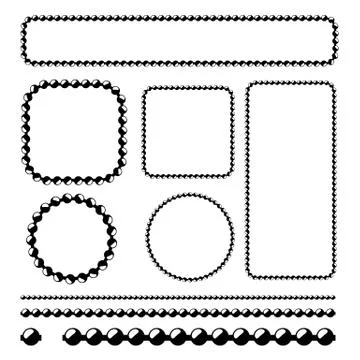 Ball chain frames Stock Illustration