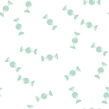 Ball chain glyph vector seamless pattern Illustrazione stock