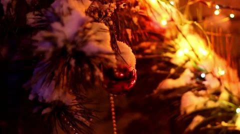 Ball - Christmas-tree decorations Stock Footage 44817682