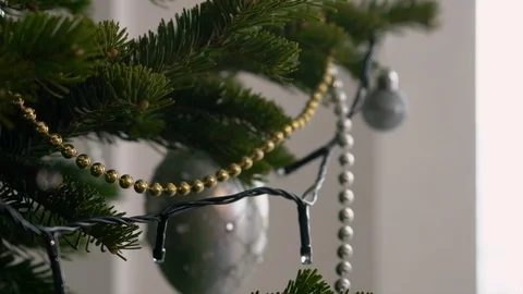 Ball on a Christmas Tree Stock Footage 121534867