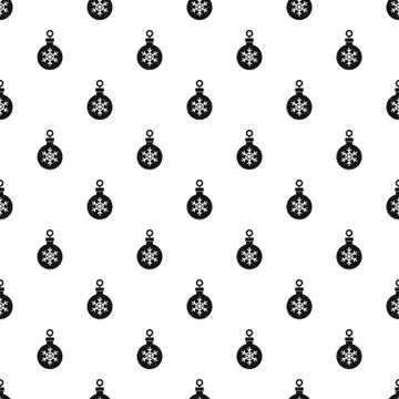 Ball for the Christmas tree pattern, simple style Stock Illustration