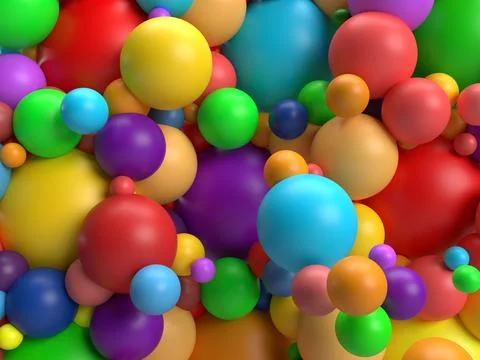 Ball circle round red blue green yellow pink orange purple violet colorful .. Stock Illustration