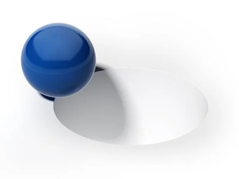 Ball close to the hole 스톡 일러스트
