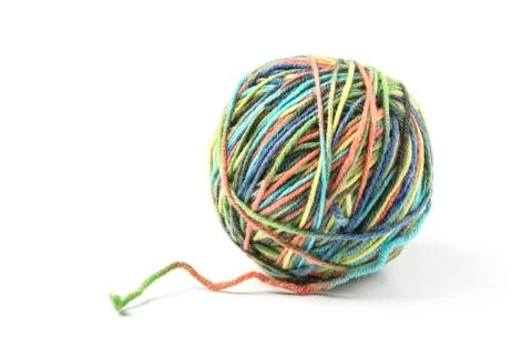 Ball of colored threads Stock Photos