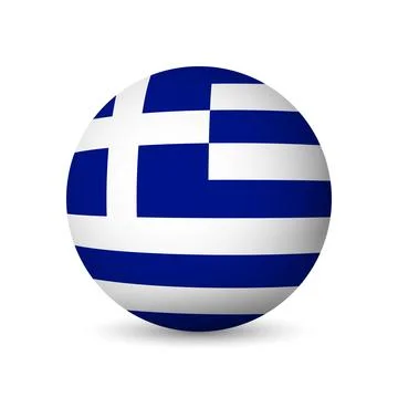 Ball in colors of Greece flag Stock Illustration