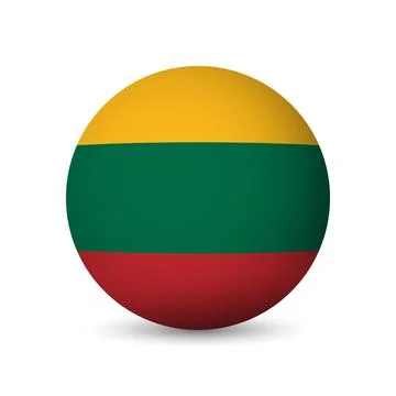 Ball in colors of Lithuania flag Stock Illustration