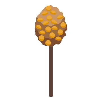 Ball corn dog icon isometric vector. Hot food Illustrazione stock