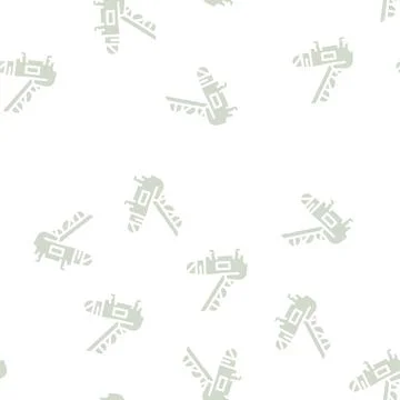 Ball dispenser glyph vector seamless pattern Stock Illustration