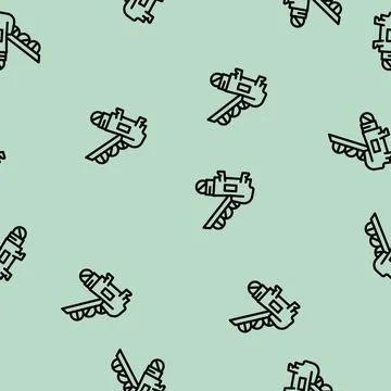 Ball dispenser line vector seamless pattern Stock Illustration