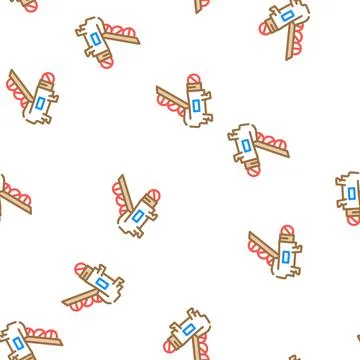 Ball dispenser vector seamless pattern Stock Illustration