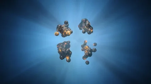 Ball Explode and Connect Loop Stock Footage 87330255