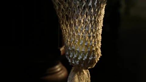 Ball falling in pocket of billiard table, net low angle. Sport game. Stock Footage 241319294