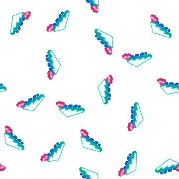 Ball falling on stairs isometric icon seamless pattern Stock Illustration