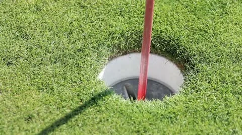 The ball falls into the hole Stock Footage 20526265