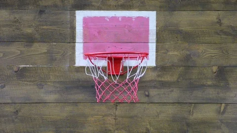 Ball falls into the ring Stock Footage 82533383