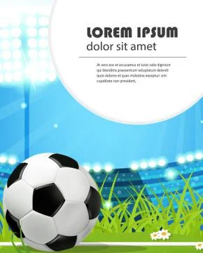 Ball on the field Stock Illustration