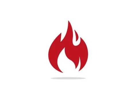 Ball of fire red for logo design illustration Stock Illustration