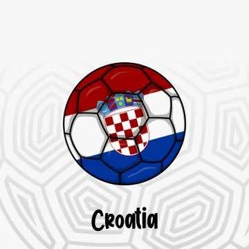 Ball Flag of Croatia Stock Illustration