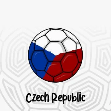 Ball Flag of Czech Republic Stock Illustration