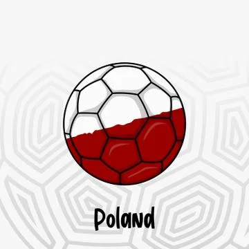 Ball Flag of Poland Stock Illustration