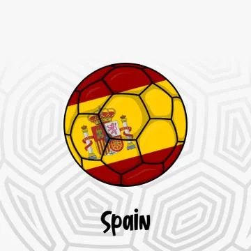 Ball Flag of Spain Stock Illustration