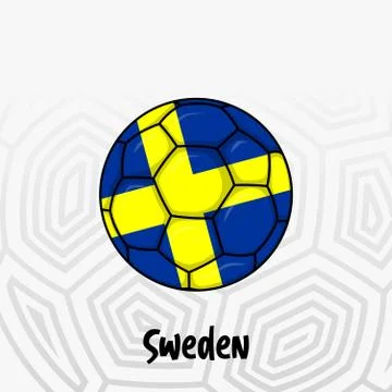 Ball Flag of Sweden Stock Illustration