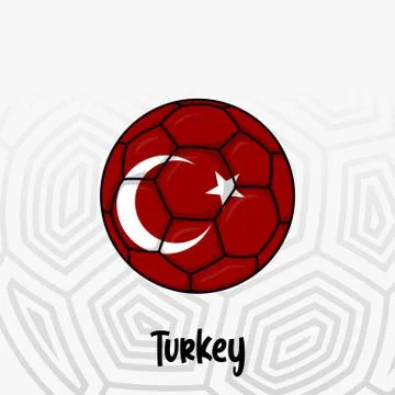 Ball Flag of Turkey Stock Illustration