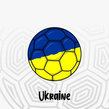 Ball Flag of Ukraine Stock Illustration