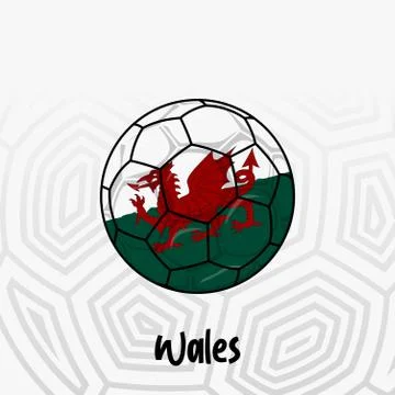 Ball Flag of Wales Stock Illustration