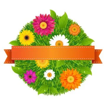 Ball with flowers Stock Illustration