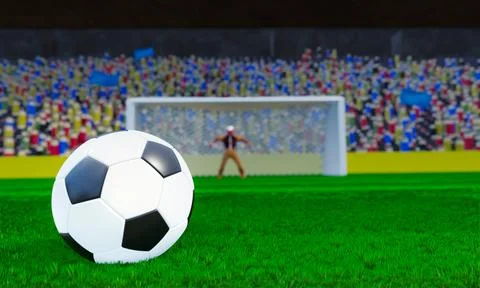 Ball Football Basic Pattern Place a penalty in front of the goalkeeper. in .. Stock Illustration