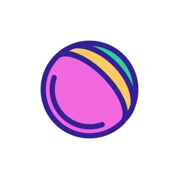 Ball for the game icon vector. Isolated contour symbol illustration 库存插图