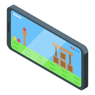 Ball gameplay icon isometric vector. Game machine Stock Illustration