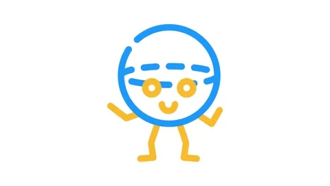 Ball geometric shape character color icon animation Stock Footage 327273295
