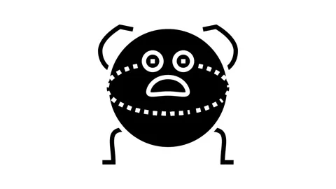 Ball geometric shape character glyph icon animation Stock Footage 326159864