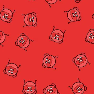 Ball geometric shape character vector seamless pattern イラスト素材